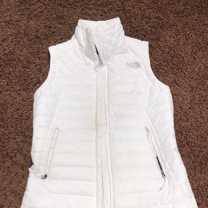 North face white vest